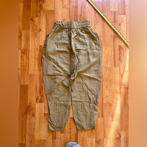 Ozma silk-linen utility pants, XS